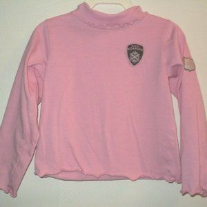 Beluga New York Girl's Size 4T Pink Top Turtleneck Bunny Boarder Long Sleeves